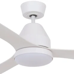 Plafondventilator met licht Whitehaven wit stil