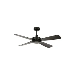 Plafondventilator met verlichting Slipstream, zwart, stil