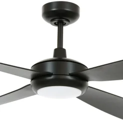 Plafondventilator met verlichting Slipstream, zwart, stil