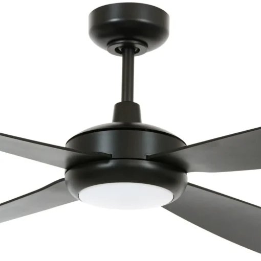 Plafondventilator met verlichting Slipstream, zwart, stil