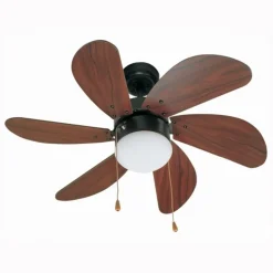 Plafondventilator Palao S met lamp, bruin