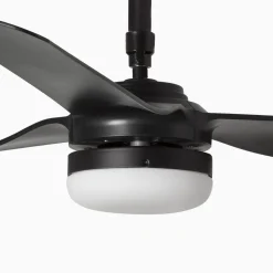 Plafondventilator Punt M DC LED lamp zwart