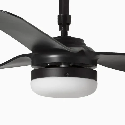 Plafondventilator Punt M DC LED lamp zwart