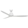 Plafondventilator Whitehaven, wit, DC, stil, 142 cm