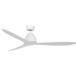 Plafondventilator Whitehaven, wit, DC, stil, 142 cm