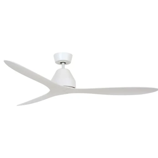Plafondventilator Whitehaven, wit, DC, stil, 142 cm