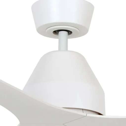 Plafondventilator Whitehaven, wit, DC, stil, 142 cm
