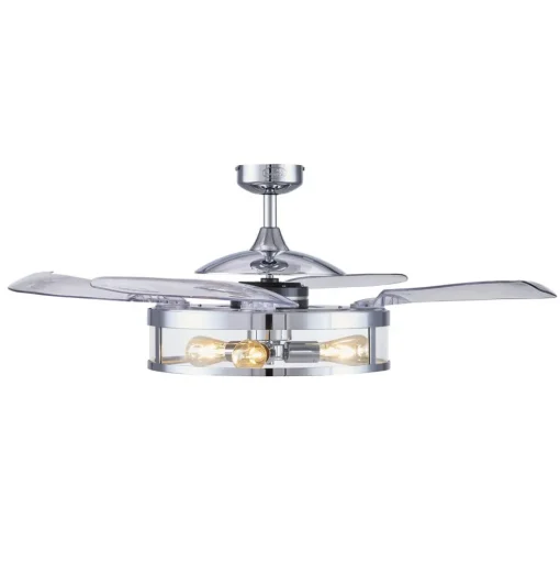 Plafondventilatorlamp Fanaway Classic chroom stil