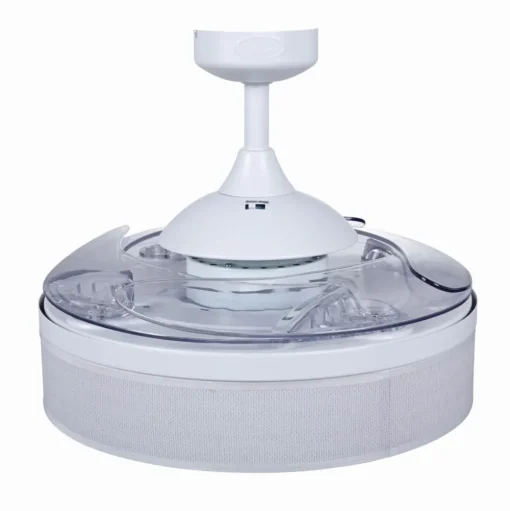 Plafondventilatorlamp Fanaway Fraser wit/helder stil