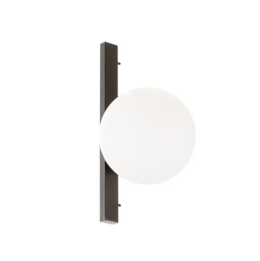 Pluto wandlamp, 1-lamp, zwart/wit, schakelaar