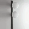 Pluto wandlamp, 2-lamps, zwart/wit, schakelaar