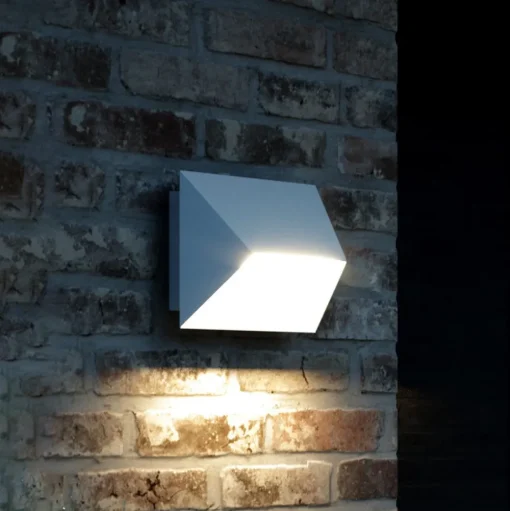 Pontio 27 buitenwandlamp, breedte 27 cm, wit
