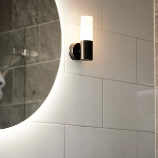PR Home badkamer wandlamp Beta, zwart, IP44