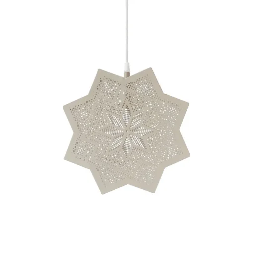 PR Home Elvira decoratie ster van metaal, beige