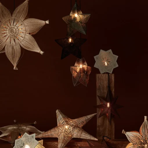 PR Home Elvira decoratie ster van metaal, beige