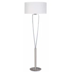 Prachtige vloerlamp PARIS in nikkel