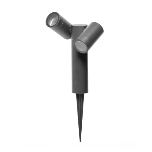 Prikspot CMD 9089, antraciet, lengte 17 cm, IP65, 2-lamps