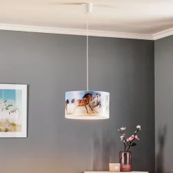 Print hanglamp Horses