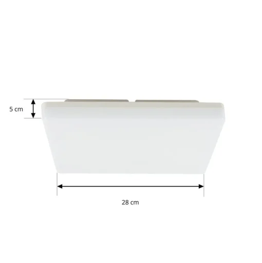 Prios Artin LED plafondlamp, sensor, hoekig, 28 cm