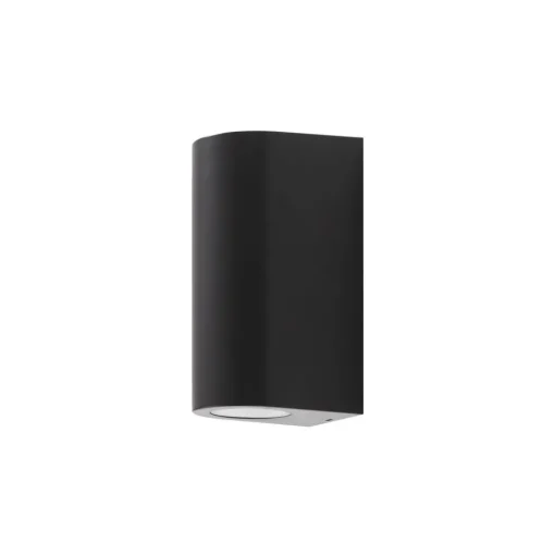 Prios buitenwandlamp Irfan rond zwart 15,5 cm