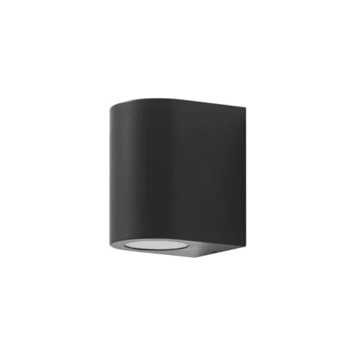 Prios buitenwandlamp Irfan rond zwart 10 cm
