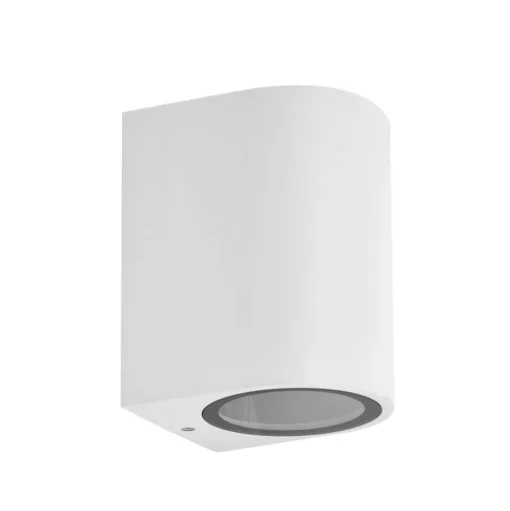 Prios buitenwandlamp Tetje, wit, rond, 10 cm, set van 4
