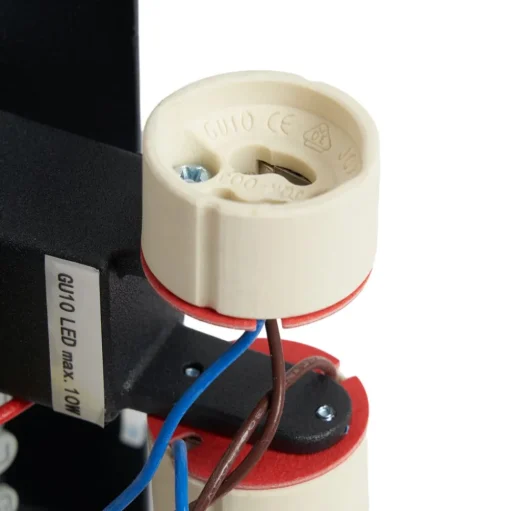 Prios buitenwandlamp Tetje, zwart, rond, sensor