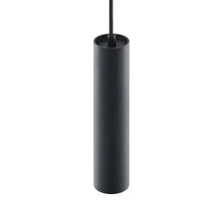 Prios hanglamp Neliyah, Ø 6 cm, zwart, metaal, GU10