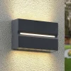 Prios Itarion LED buitenwandlamp, heldere kap