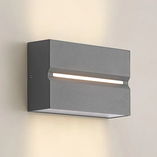 Prios Itarion LED buitenwandlamp, heldere kap