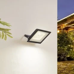 Prios LED buitenspot Maikel, 100W, 8000lm, metaal