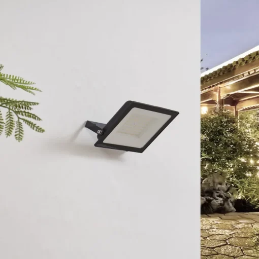 Prios LED buitenspot Maikel, 100W, 8000lm, metaal