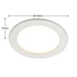 Prios LED inbouwlamp Cadance, wit, 17 cm, set van 10, CCT