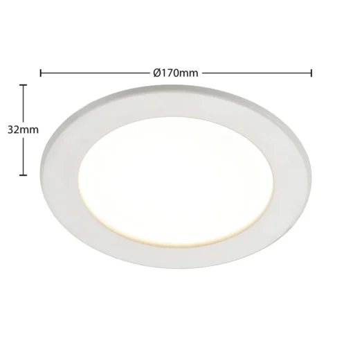Prios LED inbouwlamp Cadance, wit, 17 cm, set van 10, CCT