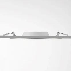 Prios LED inbouwlamp Cadance, zilver, 22 cm, CCT, IP44