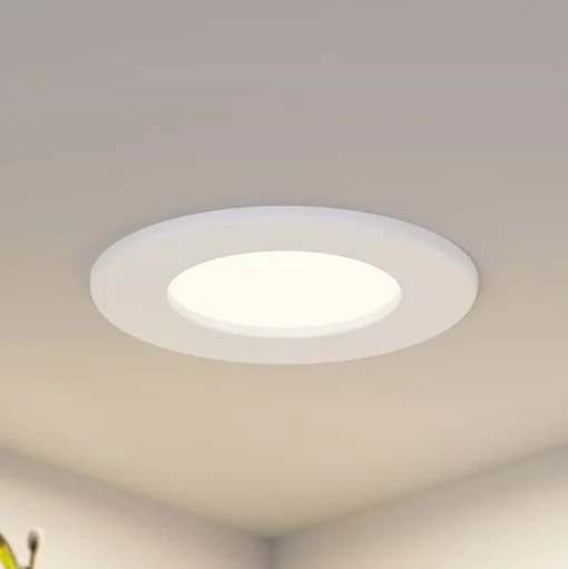 Prios LED inbouwlamp Cadance, wit, 12 cm, CCT, IP44