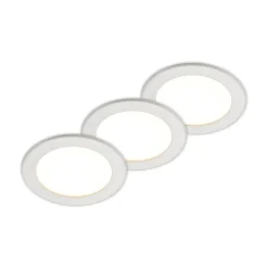 Prios LED inbouwlamp Cadance, wit, 17 cm, set van 3, CCT