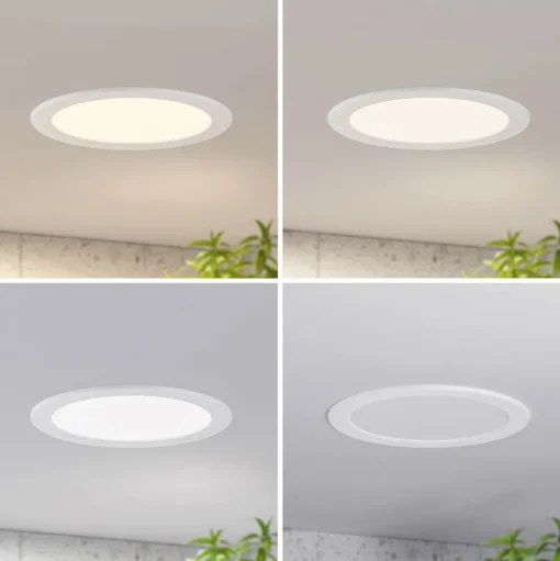 Prios LED inbouwlamp Cadance, wit, 24 cm, CCT, IP44