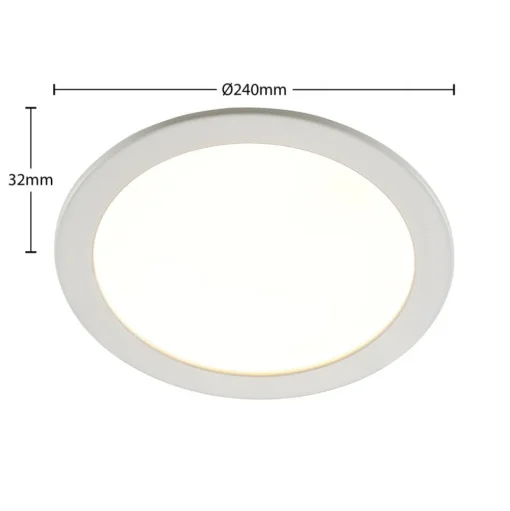 Prios LED inbouwlamp Cadance, wit, 24cm, set van 10, CCT