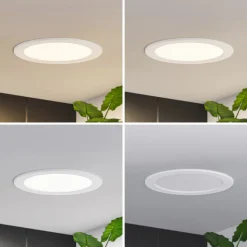 Prios LED inbouwlamp Cadance, wit, 22 cm, set van 10, CCT