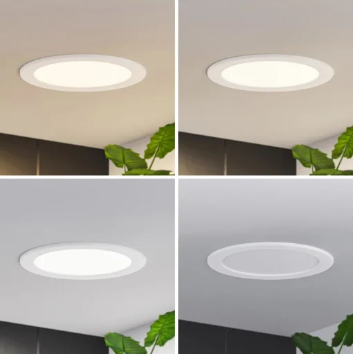 Prios LED inbouwlamp Cadance, wit, 22 cm, set van 10, CCT
