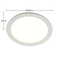 Prios LED inbouwlamp Cadance, wit, 24 cm, set van 3, CCT