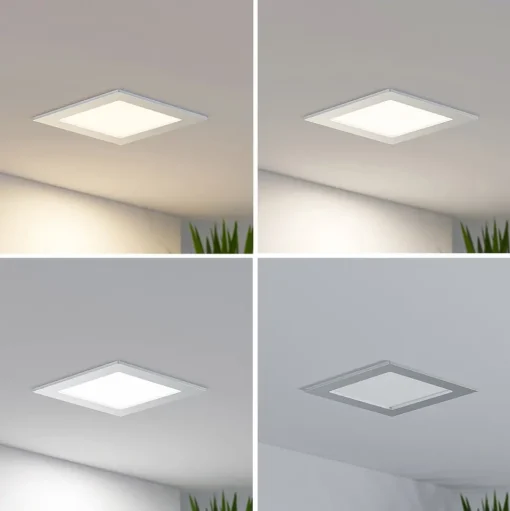 Prios LED inbouwlamp Helina, zilver, 16,5 cm, dimbaar