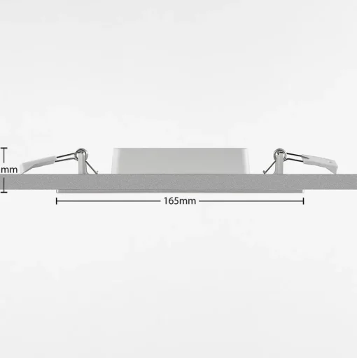 Prios LED inbouwlamp Helina, zilver, 16,5 cm, dimbaar