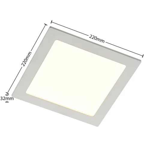 Prios LED inbouwlamp Helina, wit, 22 cm, 18 W, dimbaar