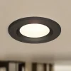 Prios LED inbouwlamp Shima, zwart, 7 W, 3000K, dimbaar