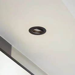 Prios LED inbouwlamp Shima, zwart, 7 W, 3000K, dimbaar