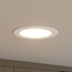 Prios LED inbouwspot Rida, wit. Ø 15 cm, CCT, IP44