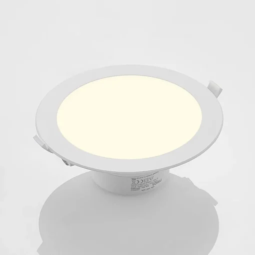 Prios LED inbouwspot Rida, wit. Ø 23 cm, 25W, CCT, IP44