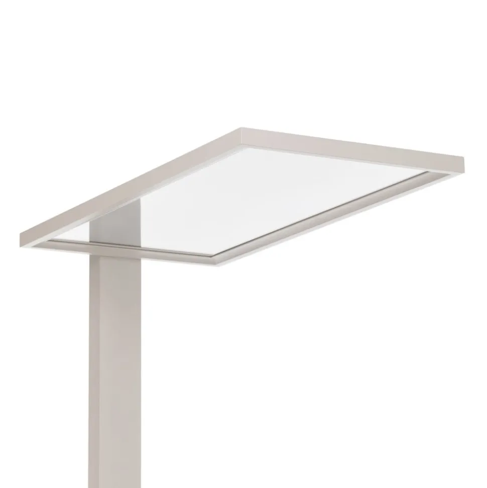 Prios LED kantoor vloerlamp Taronis, wit, 195 cm, dimbaar